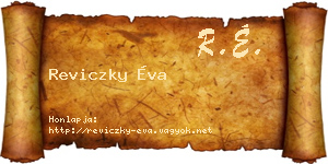 Reviczky Éva névjegykártya
