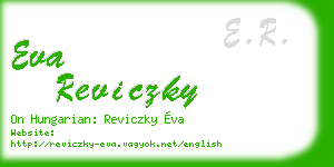eva reviczky business card